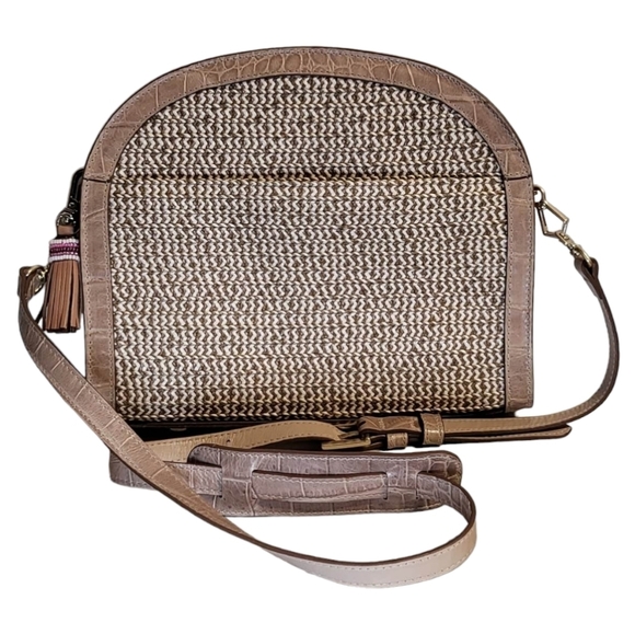 ERIC JAVITS  Dome Zip Latte Handbag - Picture 5 of 16